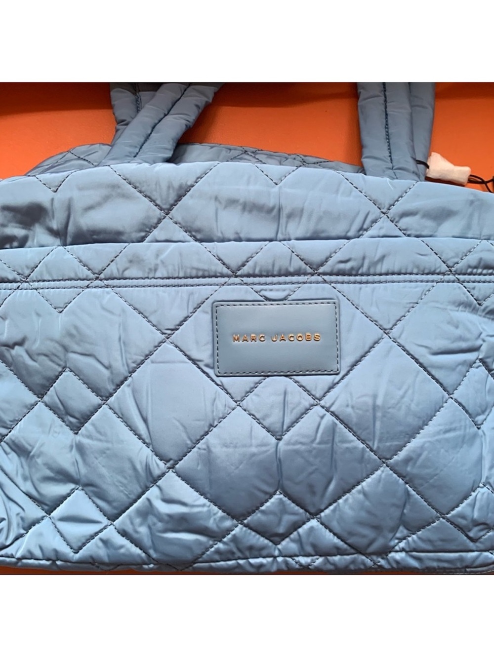 New! Marc Jacobs Quilted Nylon Weekender Sports Travel Duffel Bag in Blue Haven - Picture 5 of 12